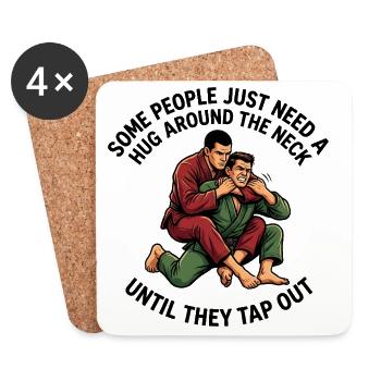 Some people just need a hug - Coasters (set of 4) - white - Front