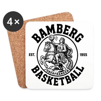 Bamberg Basketball Vintage Retro Design - Untersetzer (4er-Set) - Weiß - Vorne