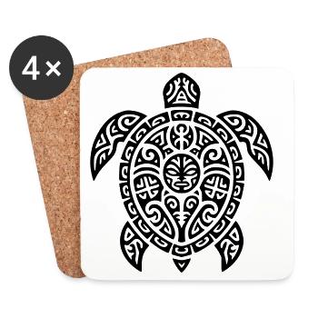 tortoise - Coasters (set of 4) - white - Front