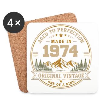 1984 Retro 1984 Vintage 1984 Geschenk 1984 - Untersetzer (4er-Set) - Weiß - Vorne