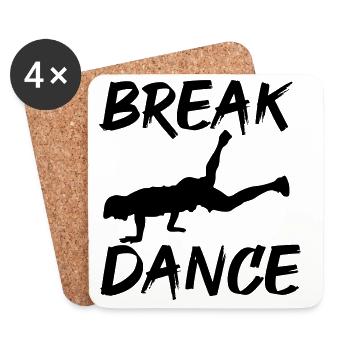Breakdancing - Coasters (set of 4) - white - Front