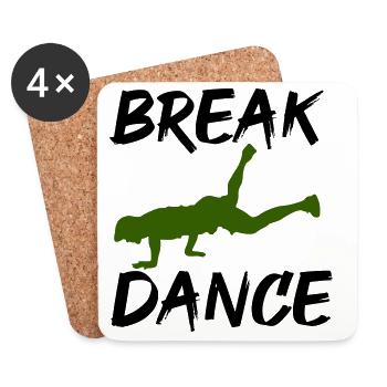 Breakdancing - Coasters (set of 4) - white - Front