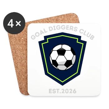 Goal Diggers Club Crest - Coasters (set of 4) - white - Front