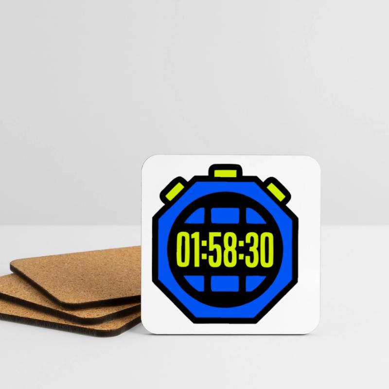 Stopwatch Best Time Half Marathon Coasters (set of 4)