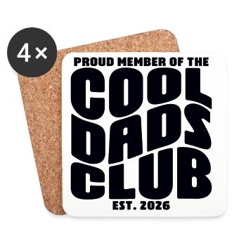 Cool Dads Club - Dad 2026 Father's Day Gift - Coasters (set of 4) - white - Front