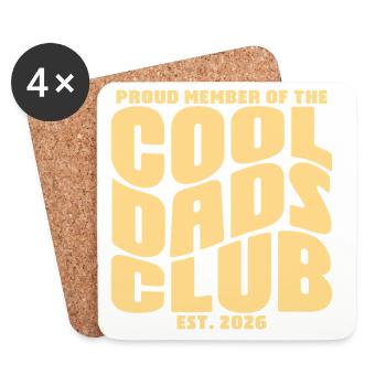 Dad 2026 Father's Day Gift - Cool Dads Club - Coasters (set of 4) - white - Front