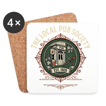 Local Pub Fan - Coasters (set of 4) - white - Front