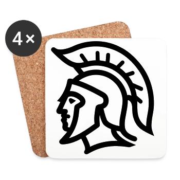 spartan - Dessous de verre (lot de 4) - blanc - Devant