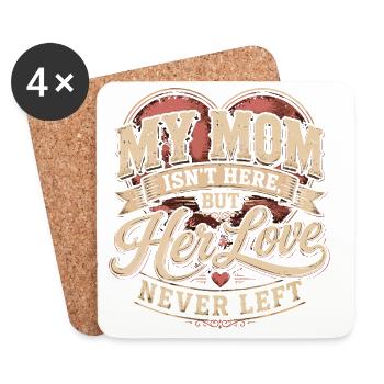 Mama-Souvenirgeschenk – Ihre Liebe hat Vintag nie verlassen - Untersetzer (4er-Set) - Weiß - Vorne