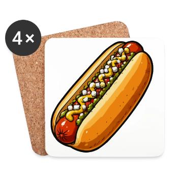 sandwich-1 - Dessous de verre (lot de 4) - blanc - Devant