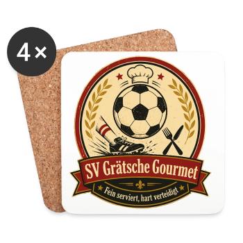 SV Grätsche Gourmet - Untersetzer (4er-Set) - Weiß - Vorne