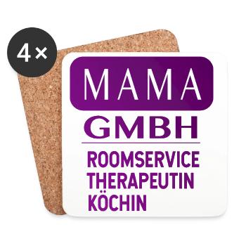 Muttertag Mama Gmbh - Untersetzer (4er-Set) - Weiß - Vorne