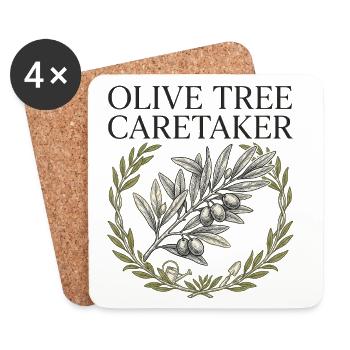 Olive Tree Caretaker - Untersetzer (4er-Set) - Weiß - Vorne