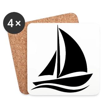 Sailboat - Coasters (set of 4) - white - Front