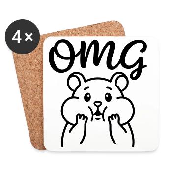 omg - Coasters (set of 4) - white - Front
