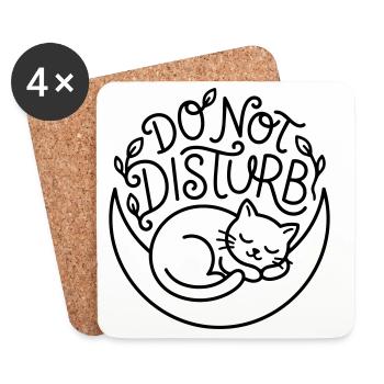 Do Not Disturb - Coasters (set of 4) - white - Front