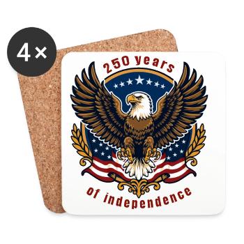Eagle of Freedom 250 years - Coasters (set of 4) - white - Front