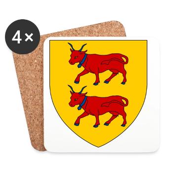 Wappen von Béarn - Untersetzer (4er-Set) - Weiß - Vorne