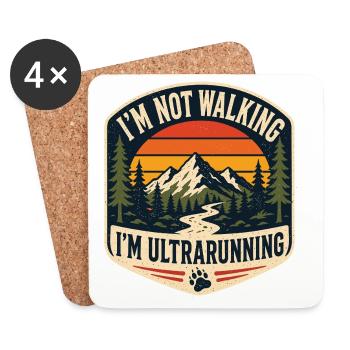 I'm not Walking, I'm UltraRunning - Coasters (set of 4) - white - Front