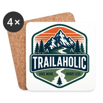 A Little More, Worry Less - Coasters (set of 4) - white - Front