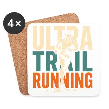 Ultra Trail Running - Dessous de verre (lot de 4) - blanc - Devant