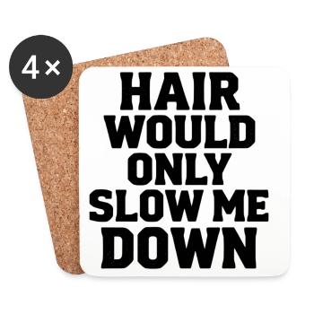 Les cheveux ne feraient que me ralentir - Dessous de verre (lot de 4) - blanc - Devant