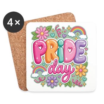 Pride Month LGBTQ - Pride Day - Coasters (set of 4) - white - Front