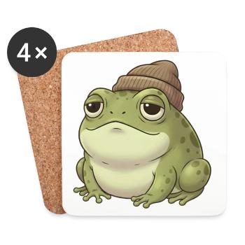 Frosch - Untersetzer (4er-Set) - Weiß - Vorne