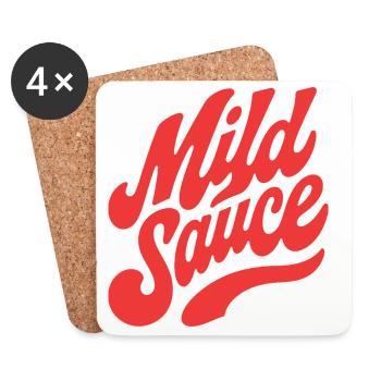 Wild Sauce Retro Script - Coasters (set of 4) - white - Front