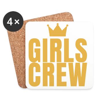 Fête de groupe de petites amies de l’équipe Girls Crew Maedels - Dessous de verre (lot de 4) - blanc - Devant