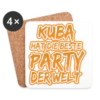 Kuba - Untersetzer (4er-Set) - Weiß - Vorne