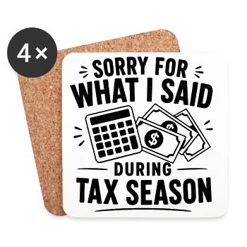 Tax Accountant Gift for CPA Professional - Coasters (set of 4) - white - Front