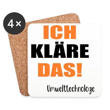 Umwelttechnologe Abwasser - Untersetzer (4er-Set) - Weiß - Vorne