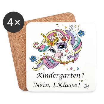 Erste Klasse - Untersetzer (4er-Set) - Weiß - Vorne