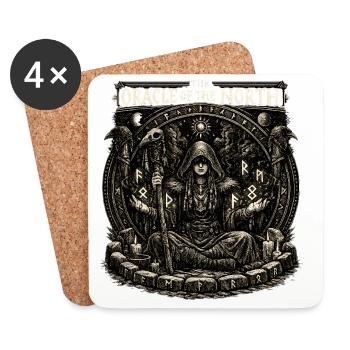 Oracle of the North Rune Circle - Coasters (set of 4) - white - Front