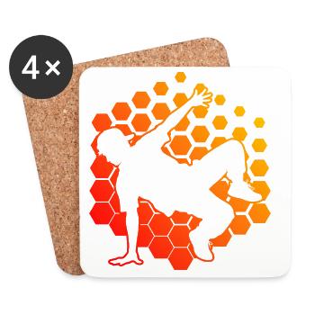 Gift idea for a breakdancer with breakdancing - Coasters (set of 4) - white - Front