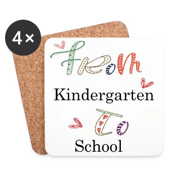 Kindergarten - Coasters (set of 4) - white - Front