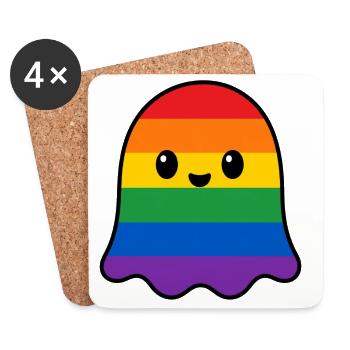 Rainbow Pride Spirit - Coasters (set of 4) - white - Front