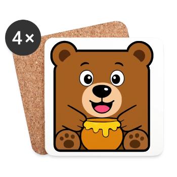 Bear - Coasters (set of 4) - white - Front