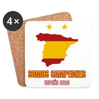 Somos Campeones España 2026 Football Fan T-Shirt - Coasters (set of 4) - white - Front