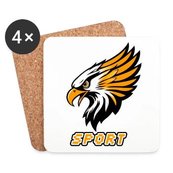 Sports Eagle Orange-Weiß - Untersetzer (4er-Set) - Weiß - Vorne