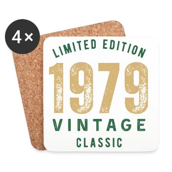 Édition limitée 1979 Vintage Classic Anniversaire - Dessous de verre (lot de 4) - blanc - Devant