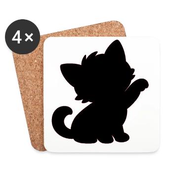 cat - Untersetzer (4er-Set) - Weiß - Vorne