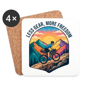 Bikepacking Mountain Ridge Cycling - Coasters (set of 4) - white - Front