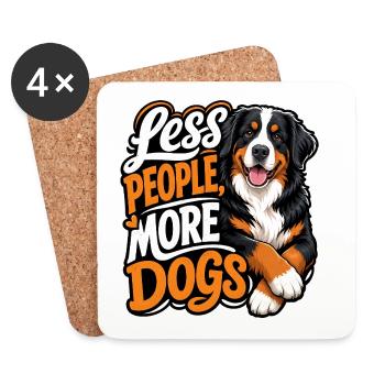 Chien de montagne bernois - Dessous de verre (lot de 4) - blanc - Devant