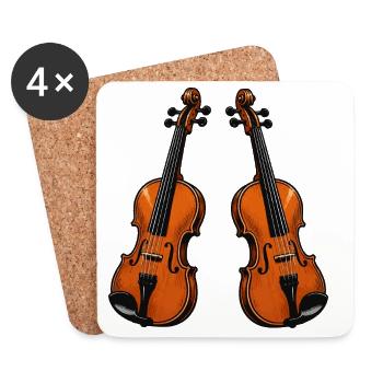 Violin Violin - Coasters (set of 4) - white - Front