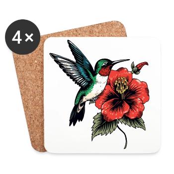 Wing Beat In Ink - Coasters (set of 4) - white - Front