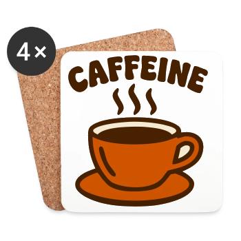 Coffee Mug Caffeine Logo - Coasters (set of 4) - white - Front