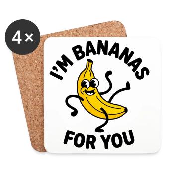 I Am Banana – For You Cartoon - Coasters (set of 4) - white - Front