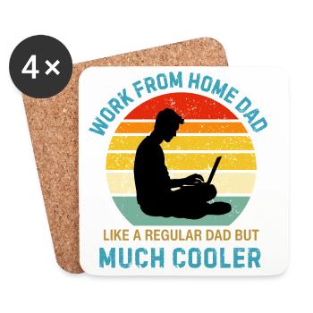 Funny Remote Worker Computer Work From Home Gift - Coasters (set of 4) - white - Front